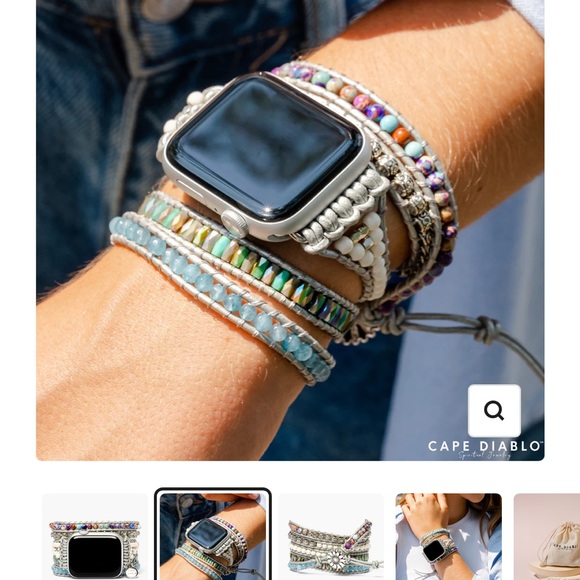 Beaded Apple Watch band - Picture 3 of 4